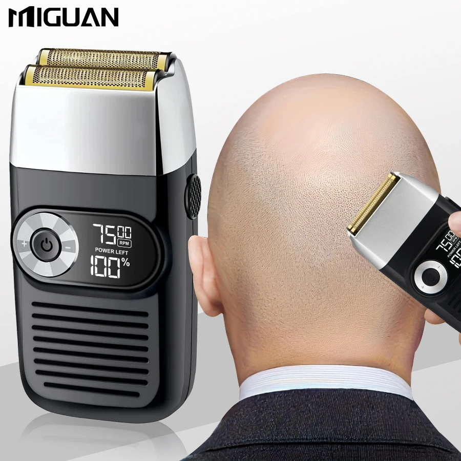 

Поршневая мужская электробритва с USB-зарядкой, двумя головками, высокой мощностью и двумя скоростями, праздничные подарки/день отца