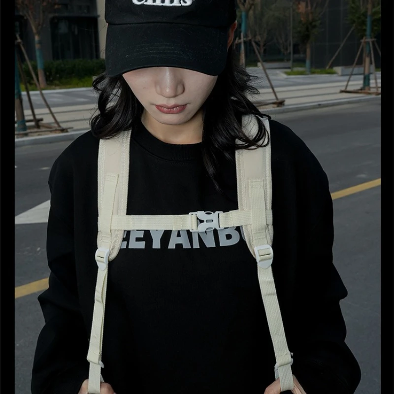 Ins Wind Small Schoolbag for Women Cute Drawstring Mini Casual Hiking Lightweight Backpack for Women