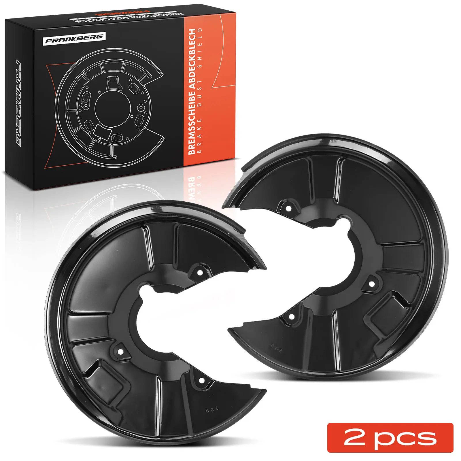 Frankberg 2x Anker plaatwerk Remschijf Achteras Beide Zijden Voor Audi A4 8E2 8EC 8E5 8ED 8H Seat Exeo 3R 11030 8E0615612J