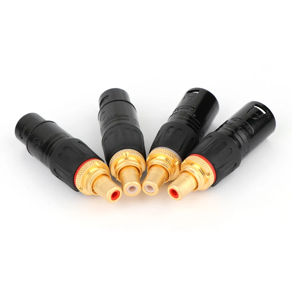 Spina RCA adattatore presa XLR maschio femmina a RCA femmina placcata oro Neutrik di fascia alta per connettore audio HiFi