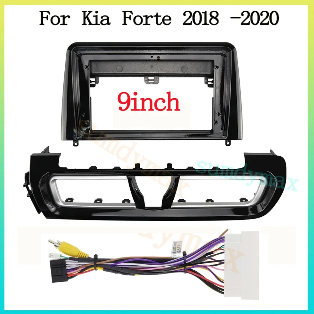 9 inch 2 Din Car Radio Fascia Frame For Kia Forte 2018 -2020 big screen 2 Din android Car Radio Fascia frame