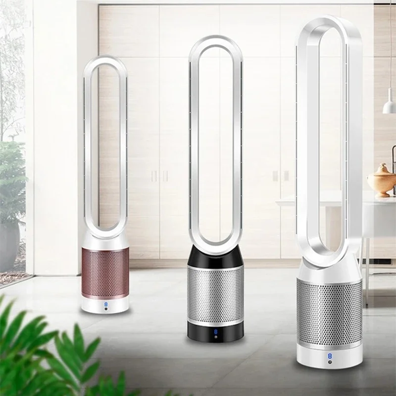 #40W Electric Blade-less Fan with 8-Speed Settings and 42-Inch Air Purification and Circulation—3-in-1 Functionality