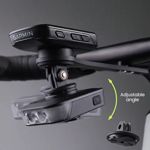 RAVEMEN FR500 Bike Front Light For Garmin Wahoo XOSS IGPSPORT Magene GPS USB-C Rechargeable Bicycle LED Headlight AGM04 Gopro Adapter Daytime Warning Safety Night illumination Auto on/off Waterproof IPX6 US