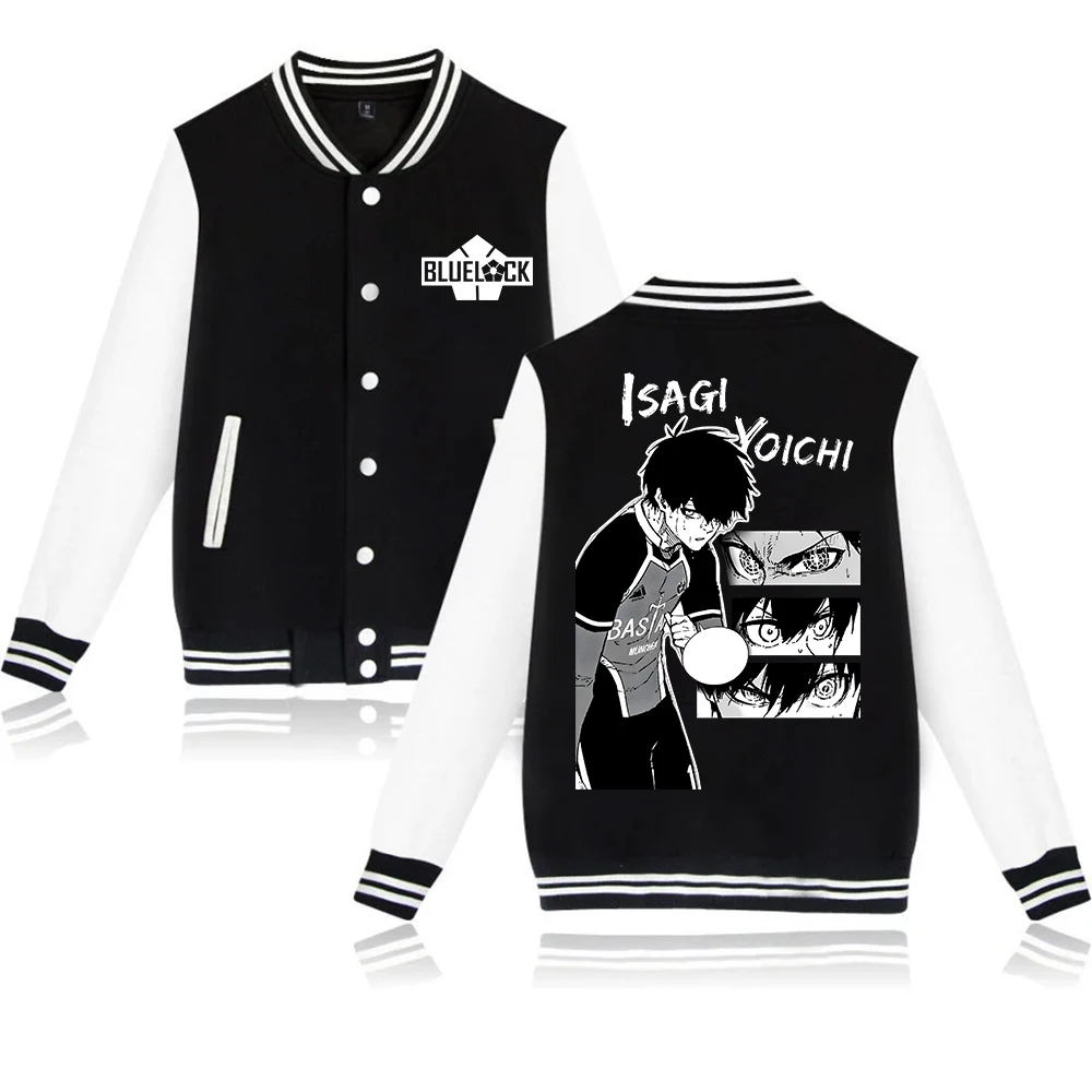 

2025 Anime Blue Lock Isagi Yoichi Hoodie Baseball Uniform Jacket Women Men Baseball Jacket Hoodie Tops