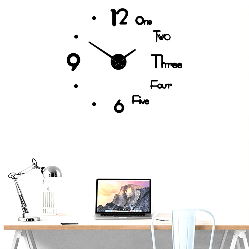 

1Pcs Fashion Wall Clock Nordic Style Acrylic DIY Hanging Clock for Home Decor Decorative Sticker Silent Quartz 27 Inch