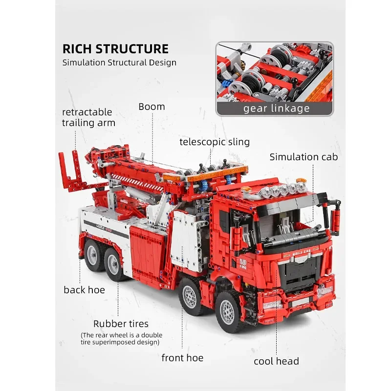 Yuxing-bloques de construcción modelo King 17027 RC para niños, juguete de ladrillos para armar vehículo de rescate de Bomberos de ciudad, ideal para regalo de cumpleaños, código 4883, compatible con