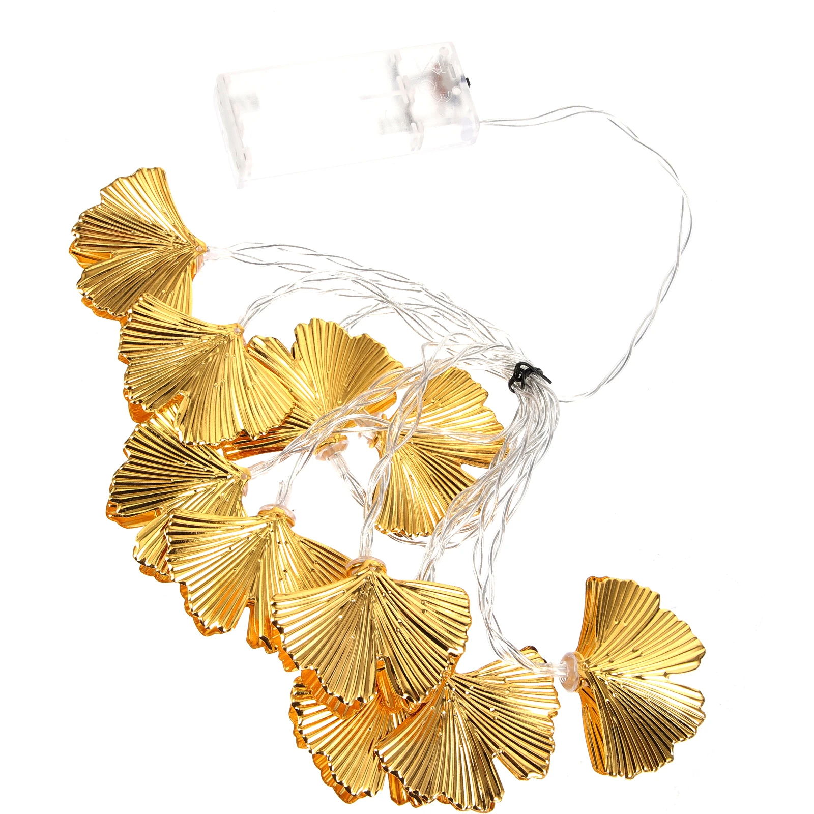 أضواء سلسلة أوراق ذهبية نمذجة فريدة من نوعها إضاءة Led دافئة للحفلات والمهرجانات ديكور حديقة المنزل #6