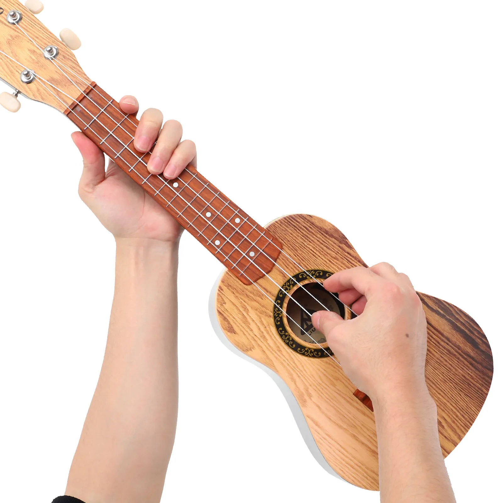 

1Pcs Ukulele Wooden 21 Inch Durable Beginner Musical Instrument Portable for Kids and Adults Cognitive Hand Eye Coordination