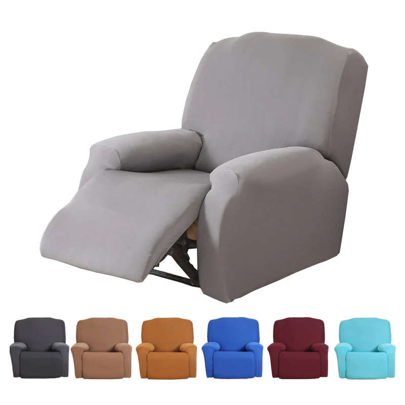 

4 pieces Recliner Sofa Cover for Living Room Elastic Reclining Chair Cover Protection Lazy Boy Relax Armchair Cover