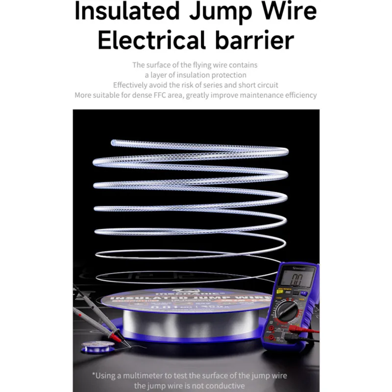 MECHANIC FX105 сверхтонкий изолированный соединительный провод для материнской платы мобильного телефона, процессор, печатная плата FPC, быстрый зубец, без сопротивления, ремонтная линия Fly Line
