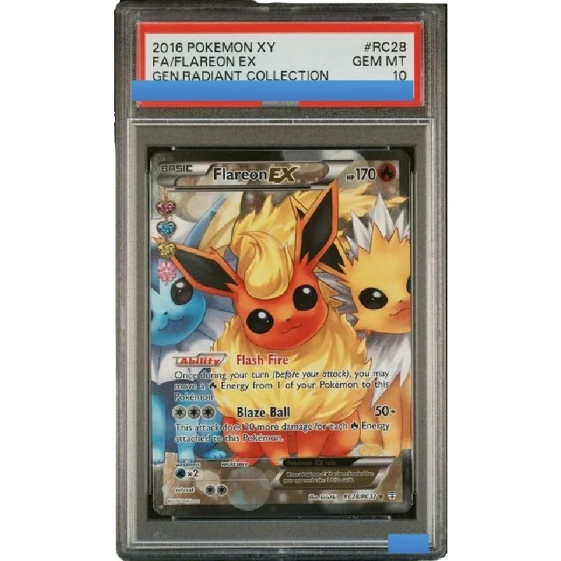 

Proxy POKEMON XY GENERATIONS RADIANT #RC28 FLAREON EX Authentication Grading 10 Collection Game Card