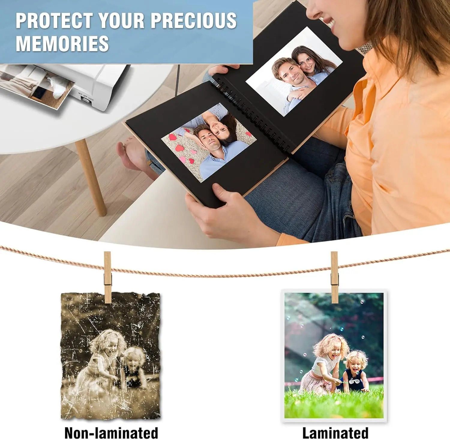 آلة الترقق، آلة الترقق A4 A5 A6 آلة تغليف ساخنة وباردة تسخين سريع بدون فقاعات للمدرسة والمنزل