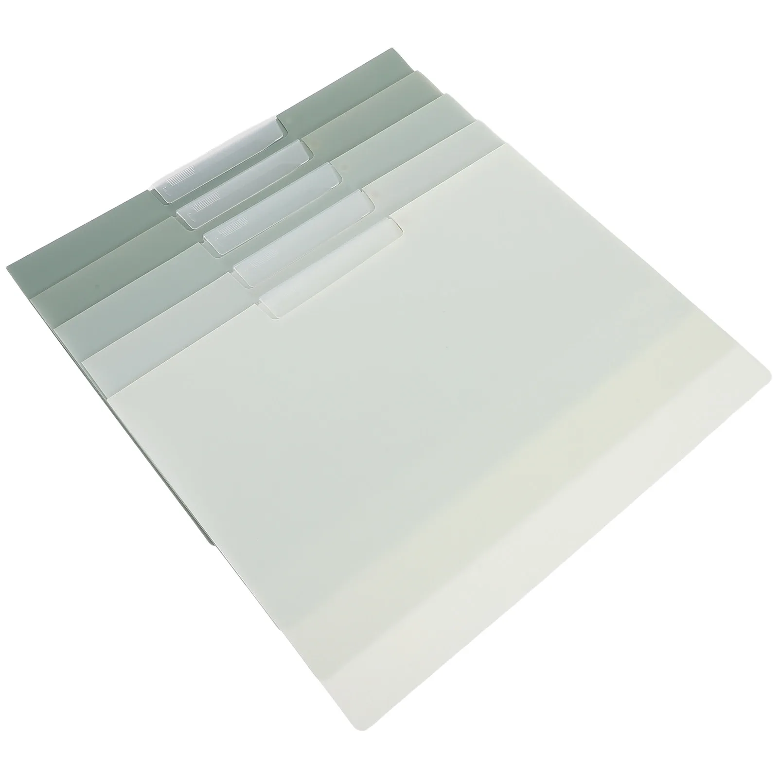 5Pcs Side Opening Plastic Report Covers with Swivel Clip Gradient Clarity A4 File Folders for Documents Paper Storage Heavy Duty