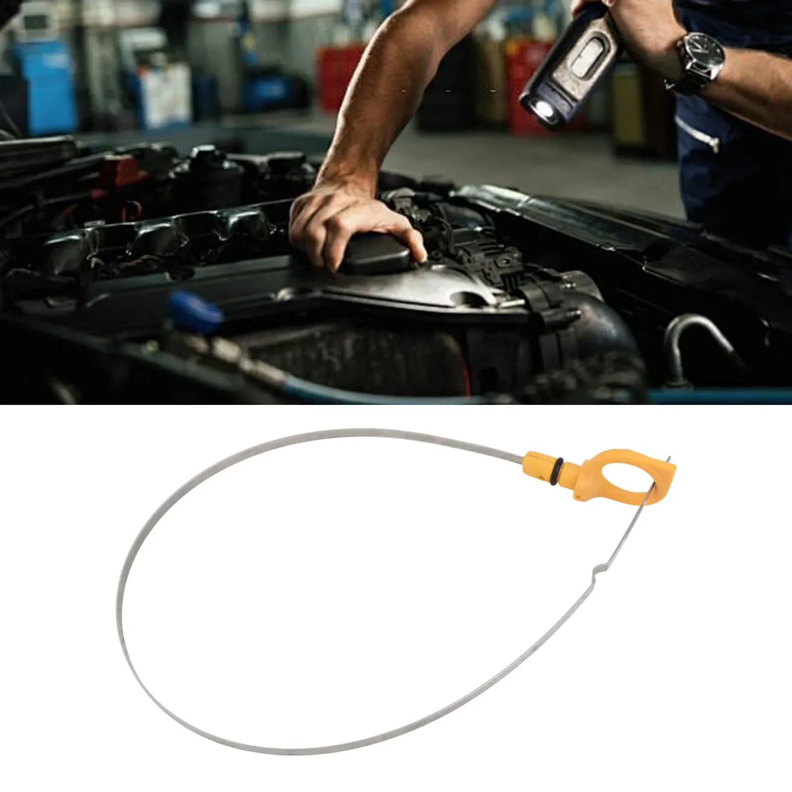 Oil Dipstick Replacement Engine Oil Dipstick Stainless Steel Metal Direct Replacement Part Fits 2000-2006 Models