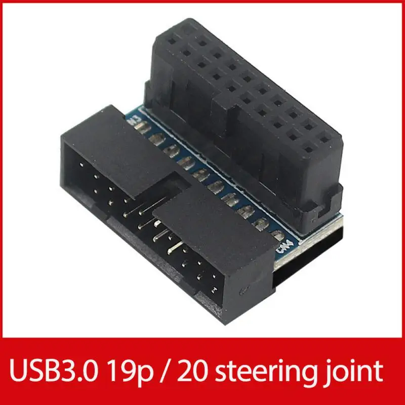 3.0 19 pin 20pin Male To Female Extension Adapter Up Down Angled 90 Degree For Motherboard Mainboard