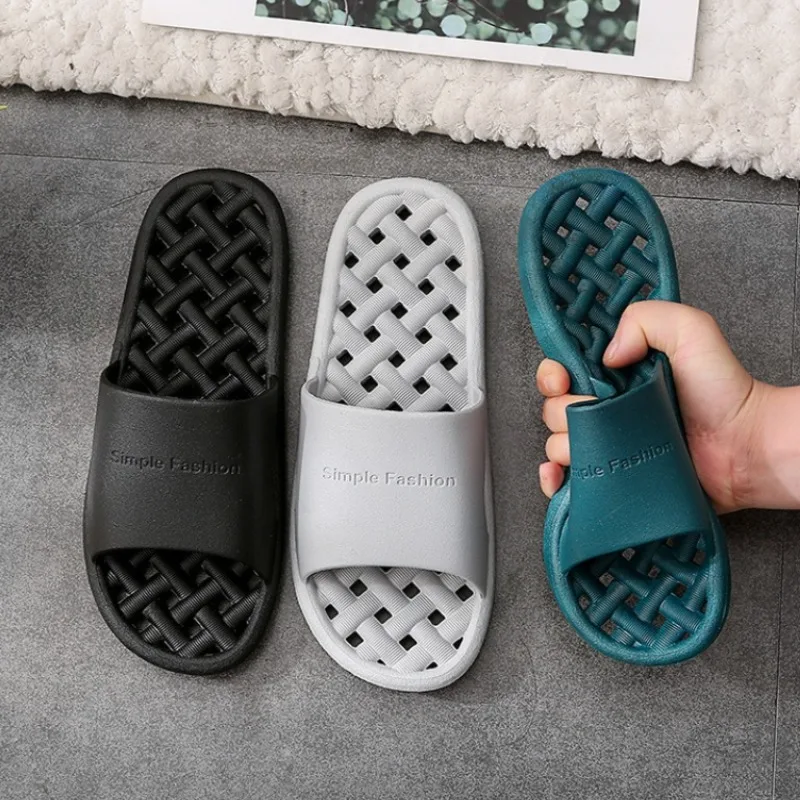 

Bathroom Bath Anti-slip Slippers Women All-season Indoor Home Leakage Quick-drying Thick-soled Massage Breathable Slippers 2026