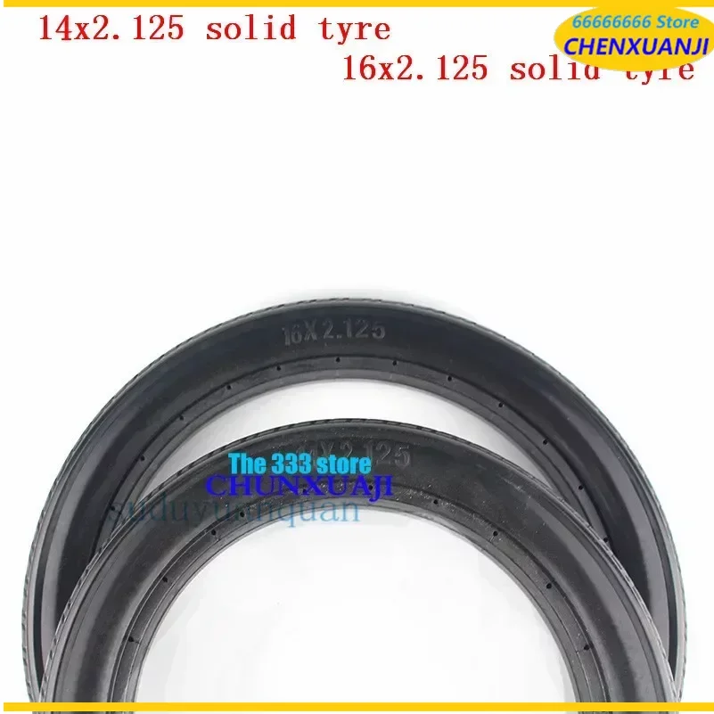 14 / 16*2.125 inches solid tire for bicycle bike tyre16x2.125 with mountain bike Folding electric bicycle E-bike tire 14x2.125