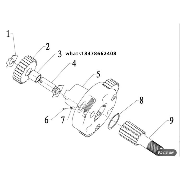 Construction Machinery Wheel Side Reduction Repair Kit Rear Axle Hub Service Kit Fit  950GC Loader Construction Machinery Parts