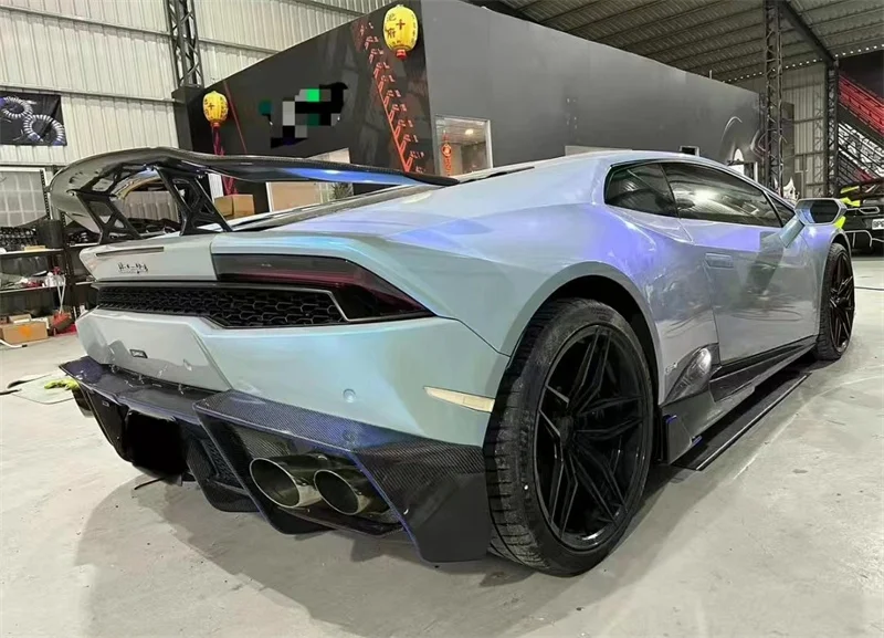 

M-стиль, передняя губа из углеродного волокна, боковая юбка, задний диффузор, основание спойлера для Lamborghini HURACAN LP580 LP610, комплект кузова