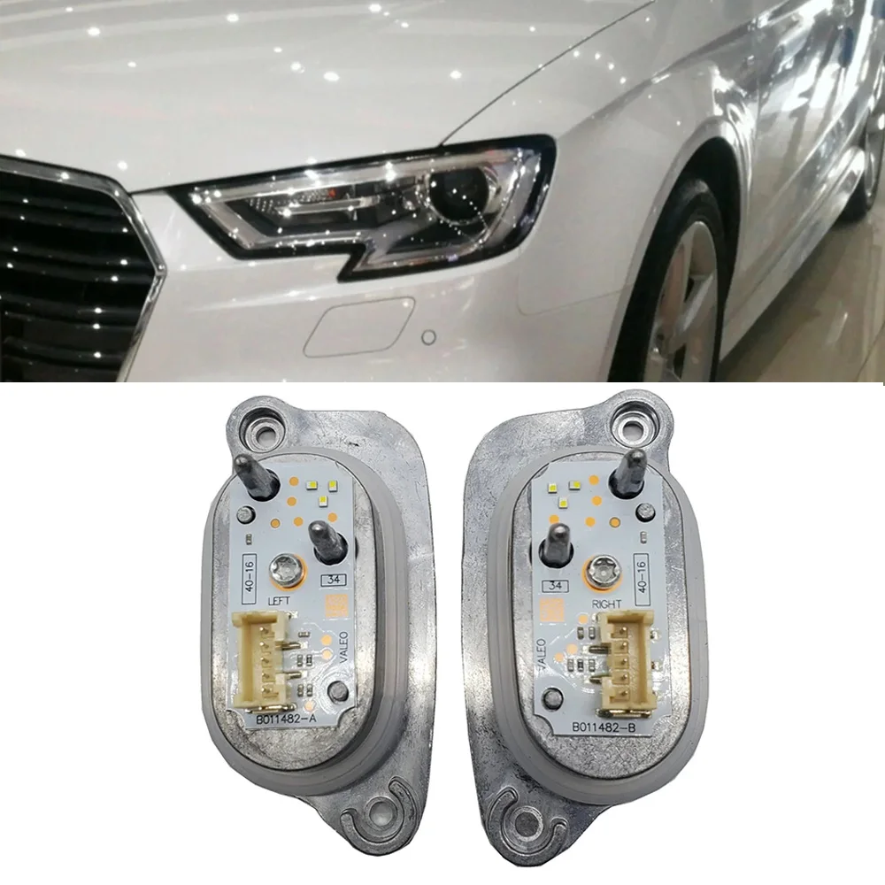 

8V0998473 8V0998474, дневные ходовые лампы, модули для Audi A3 S3, ксеноновая фара 90070222 90070223, супер яркий автомобильный аксессуар