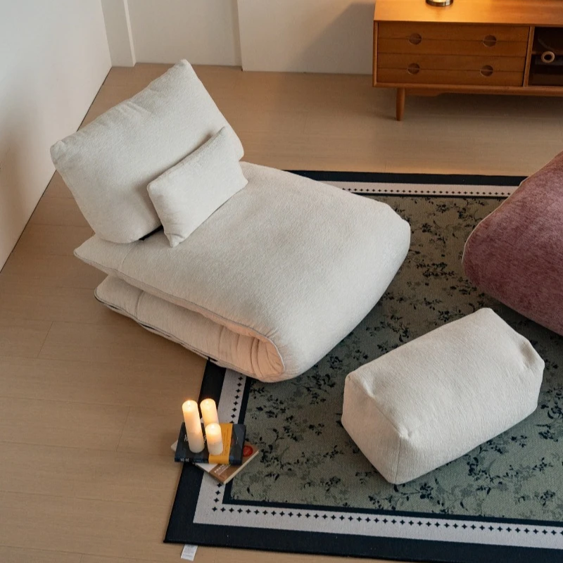Sofa bed single sleepable and reclining small apartment removable, washable and folding