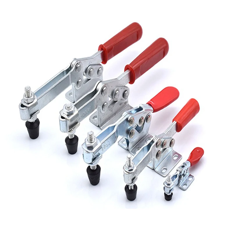 GH-201 Woodwork Lever Clamp Horizontal Toggle Clamp Quick-Release Workbench 27/100/200KG Clamps For Woodworking Carpentry Tools