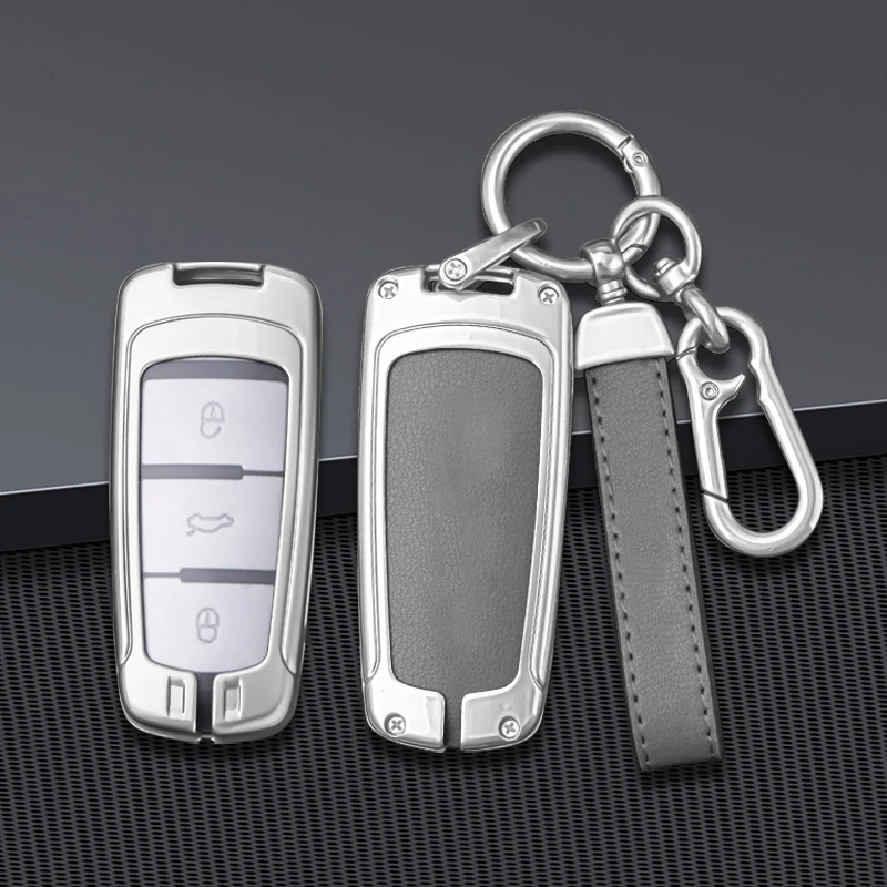 

Zinc Alloy Leather Car Key Case Cover Shell Protector For Zotye T700 special key set t600/t300/z300/z500/z700 Damai x5 Accessory