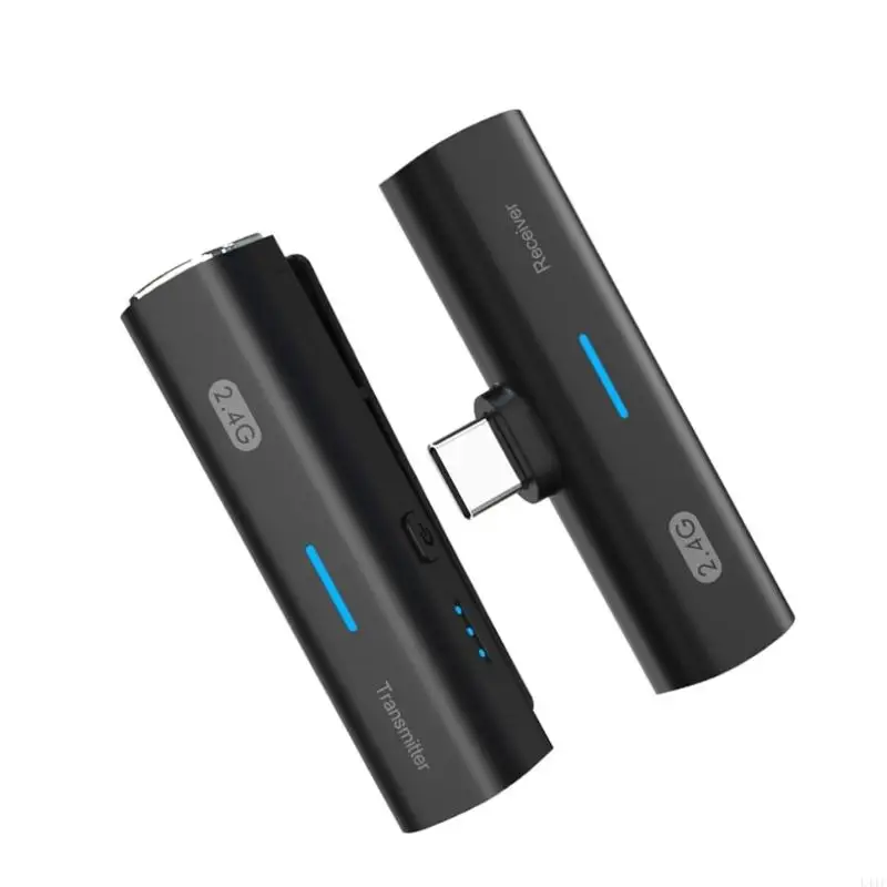 L41F Mini Microphone Contenser Clip على Lavalier Lavalier Mic 2.4g لاسلكي للهاتف