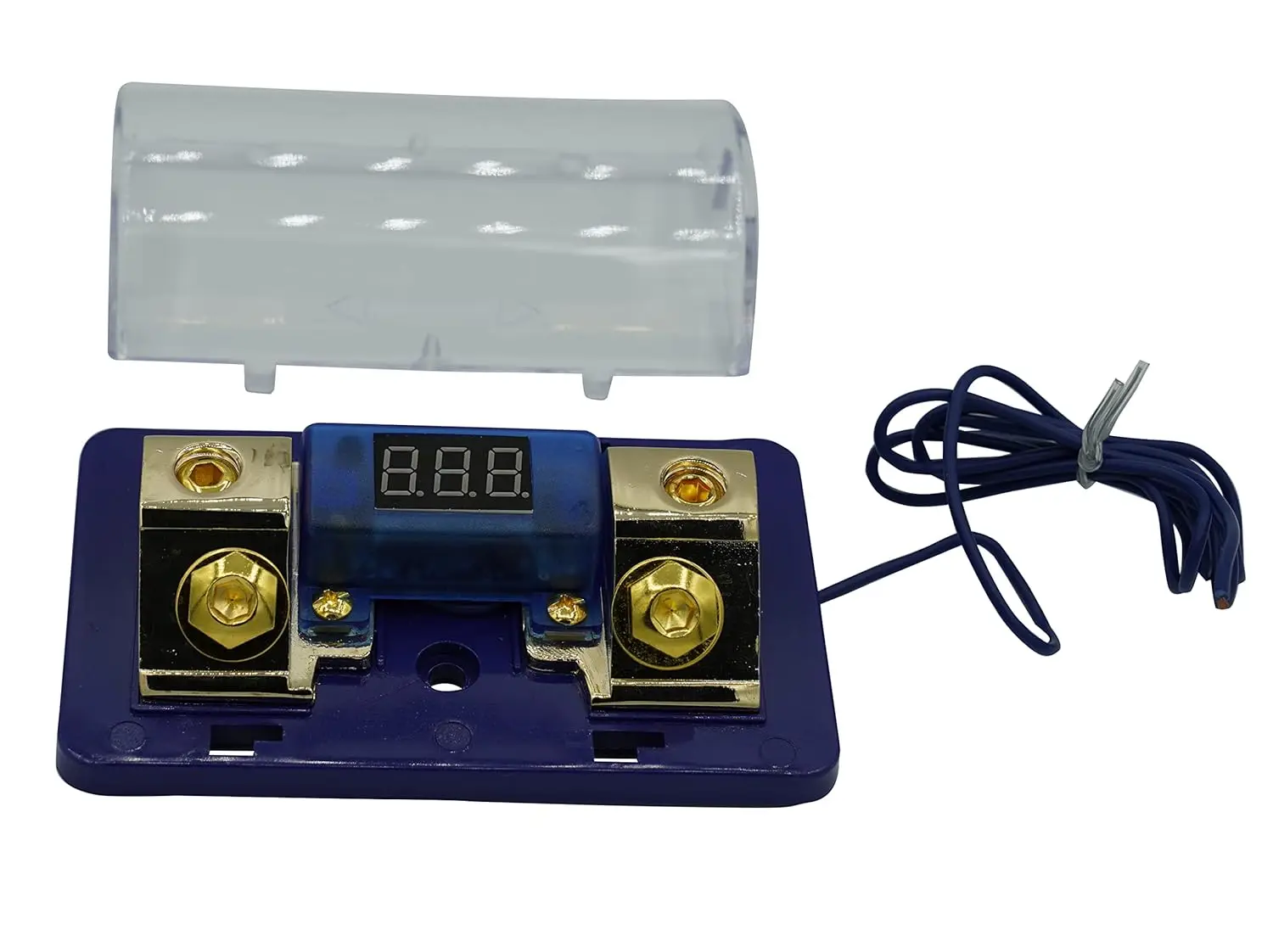 500A ANL Digital Fuse Holder Gold Plated Distribution Block 0-4GA in Out Free Fuses