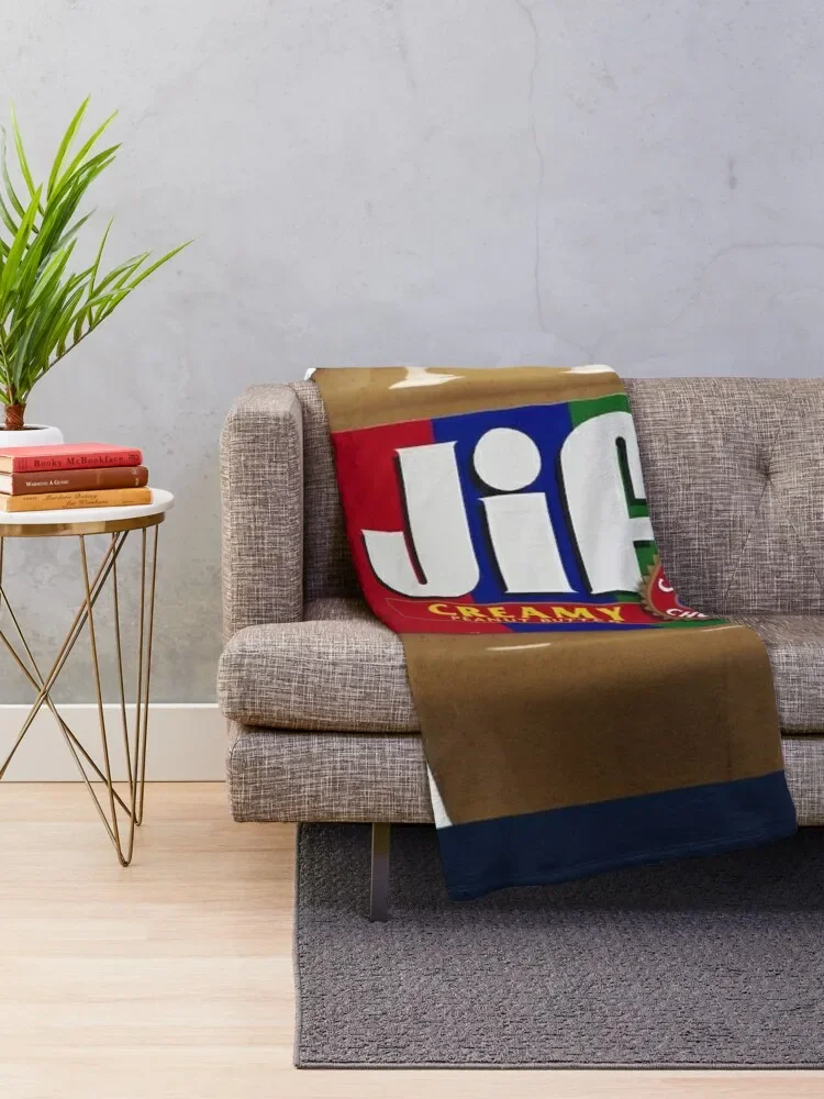 Jif Peanut Butter Extra Creamy Throw Blanket Soft Plaid Travel for sofa Blankets