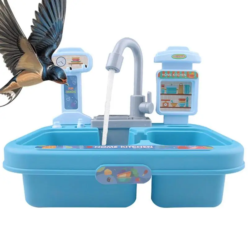 Bird Bathtub Multifunctional Parrot Shower Bowl With 180 Degree Rotating Faucet Automatic Parrot Bath Basin Birdcage Accessories