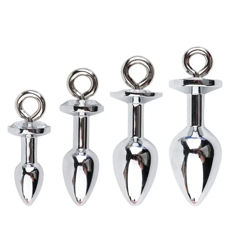 5 Sizes Anal Plug Butt Plug Stainless Steel Crystal Stimulator Anal Sex Toys Diy Accessor For Women For Couples Sex Shop