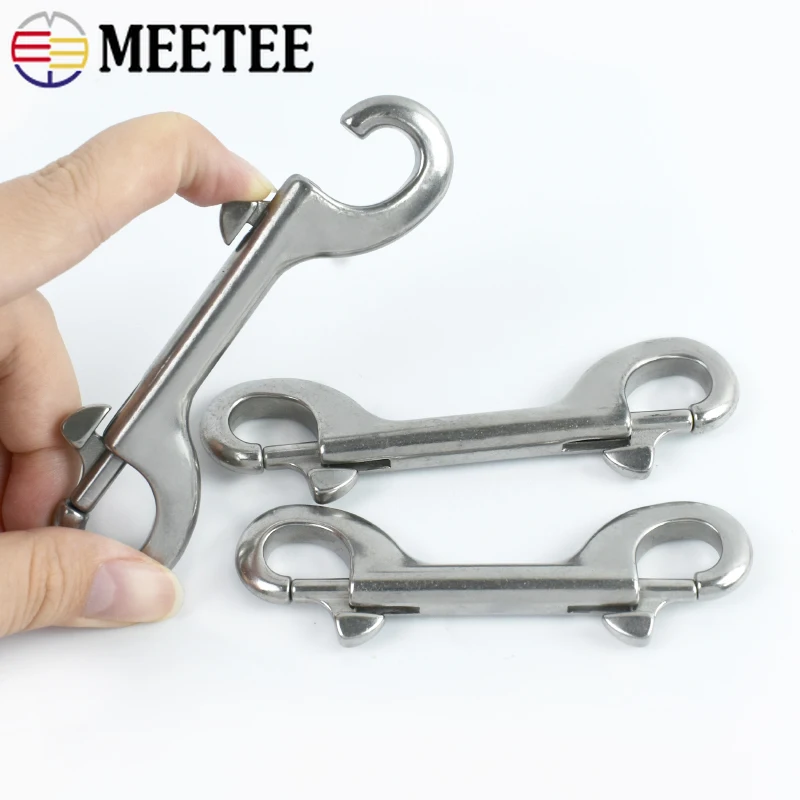 

1-5Pcs 304 Stainless Steel Lobster Buckles Double Ended Bolt Snap Clasp Dog Leash Pet Collar Keychain Rope Carabiner Accessories