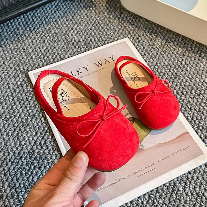 لطيف فراشة عقدة الحلوى الملونة الصنادل نصف النعال لون نقي أحذية الأطفال الصيف المطاط أسفل الاطفال الأحذية #2