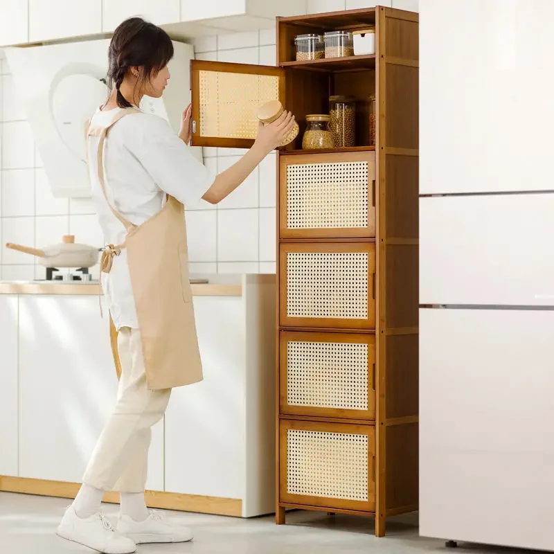 

-Custom Side Board Storage Furniture Bamboo Rattan Cabinet