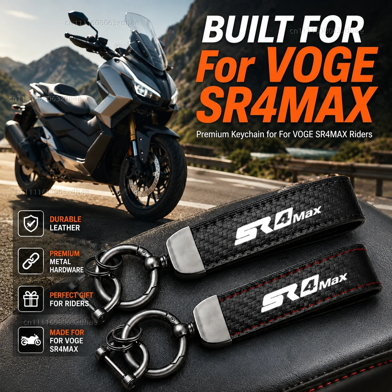 High-Grade Leather Motorcycle Keychain Holder Keyring Accessories For VOGE SR4MAX SR4 MAX sr4max 2022 2023 2024 2025