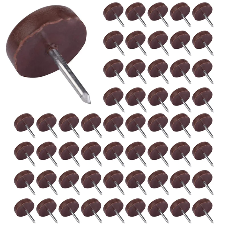 500 PCS 의자 테이블 가구 다리 바닥 피트 플라스틱 패드 글라이드 스키드 네일 나무 바닥 가구 보호기 소음 킬러-ABQU