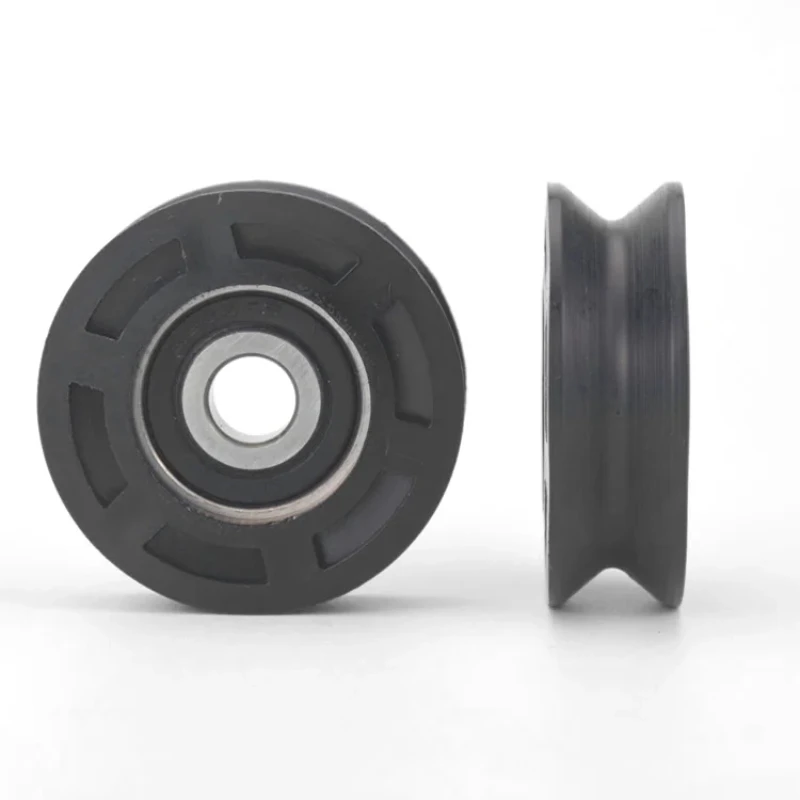 10*50*16mm V groove type nylon bearing, pulley package, plastic wear-resistant suspension wheel, POM rolling wheel