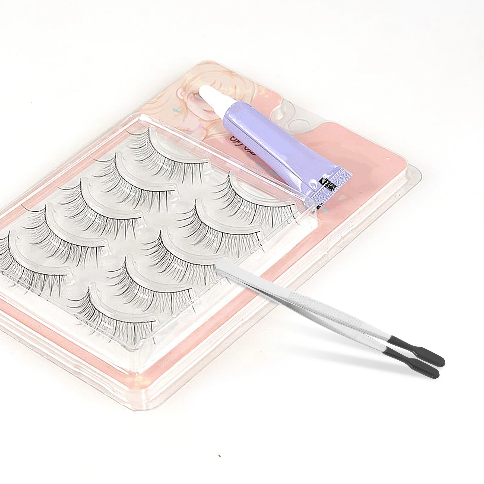 2 Stuks Nep Wimper Pincet Siliconen Tip Niet Marring Lange Rechte Pincet Voor Ambachtelijke Sieraden Munt Stempel Lab Hobby gereedschap