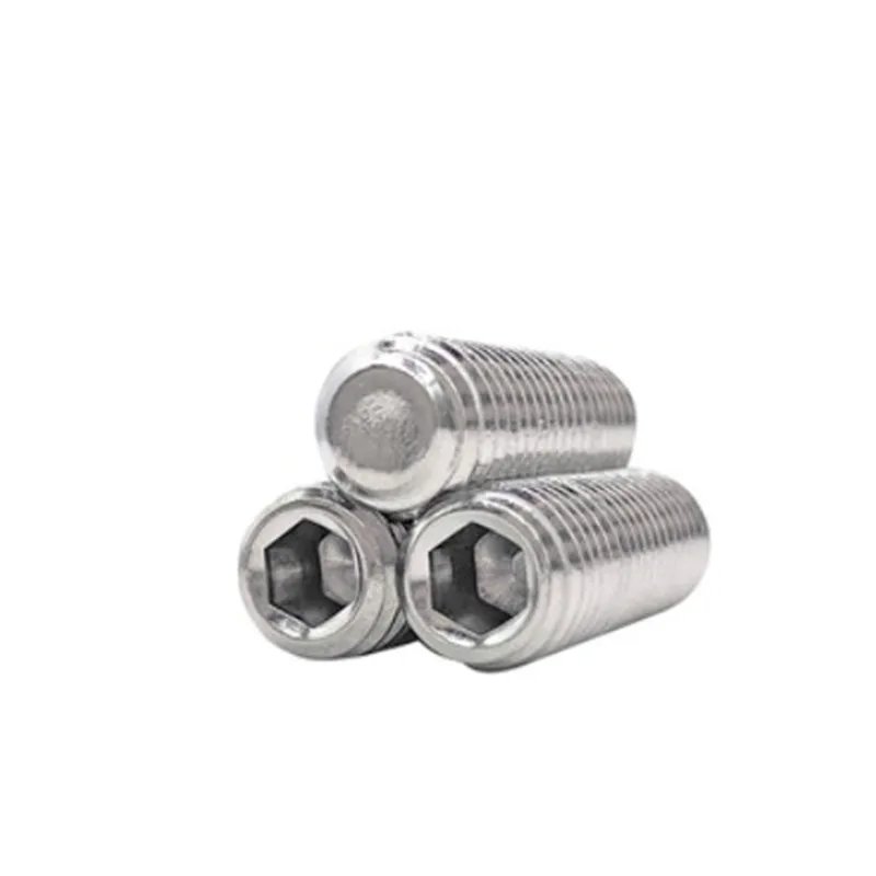 

[M2 M2.5 M3 M4 M5 M6 M8 M10 M16] DIN913 304 Stainless Steel Thread Grub Screws Flat Point Hexagon Socket Set Screws Headless
