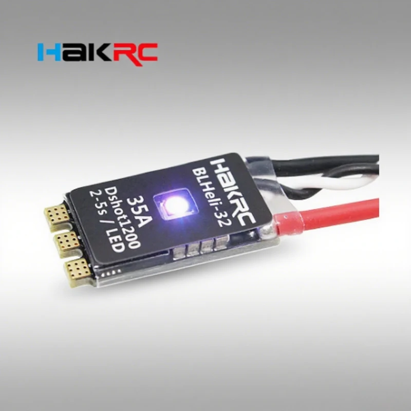 

HAKRC 35A BLHeli_32 Dshot1200 2-5S Brushless ESC Built-in LED for RC FPV Racing Drone