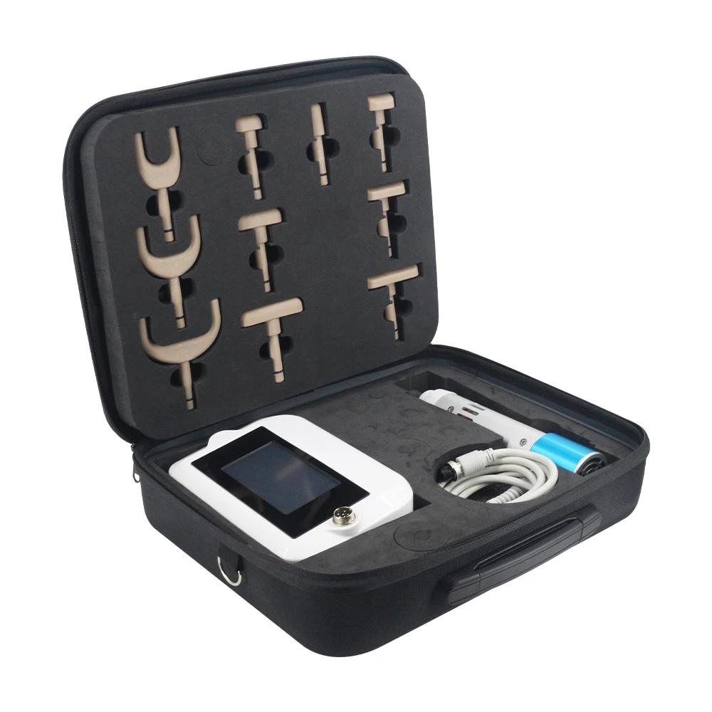 Pistola quiropráctica profesional, 10 cabezales, 1800N, fuerza ajustable, masaje Lumbar y herramienta de ajuste quiropráctico, gran oferta 2025