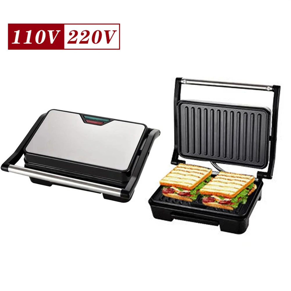 750w Sandwich Maker schnell erhitzende Antihaft-vielseitige Grill multifunktion ale Frühstücks maschine für 2-3 Personen Großhandel