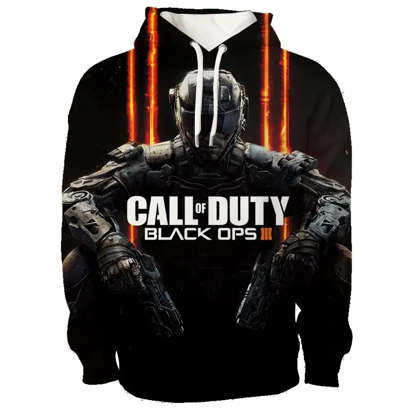 New STG Game Lovers Hoodie Call of Duty COD Shooting Game 3d Print Pullover Teen Kids Pullover Street Fashion Long Sleeve