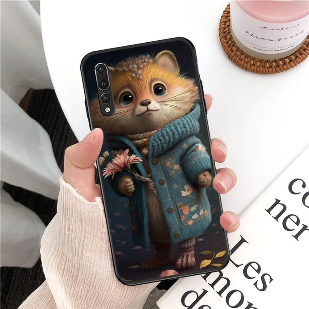 Monkey Frog Pig Cow Bird Cat Animal Phone Case For Huawei P 8 9 10 20 30 40 50 Pro Lite Psmart Honor 10 lite 70 Mate 20lite