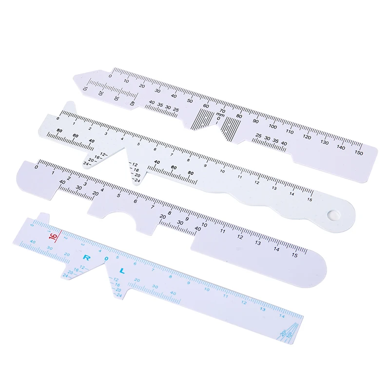 1/4pcs PD Ruler Measure Optical Vernier PD Ruler Pupil Distance Meter Eye Ophthalmic Tool Eye Occluder For Vision Test Eye Care