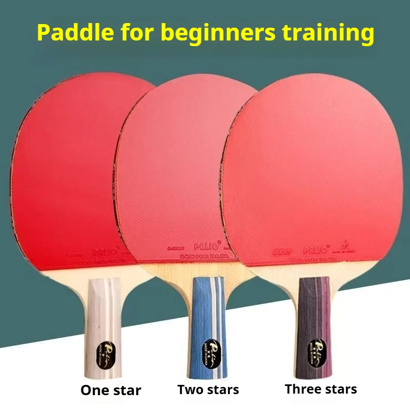 Palio Table Tennis Rackets 1-Star/2-Star/3-star/Overbearing 5+2 Carbon Pingpong Racket with Pimples in Rubbers for Beginner