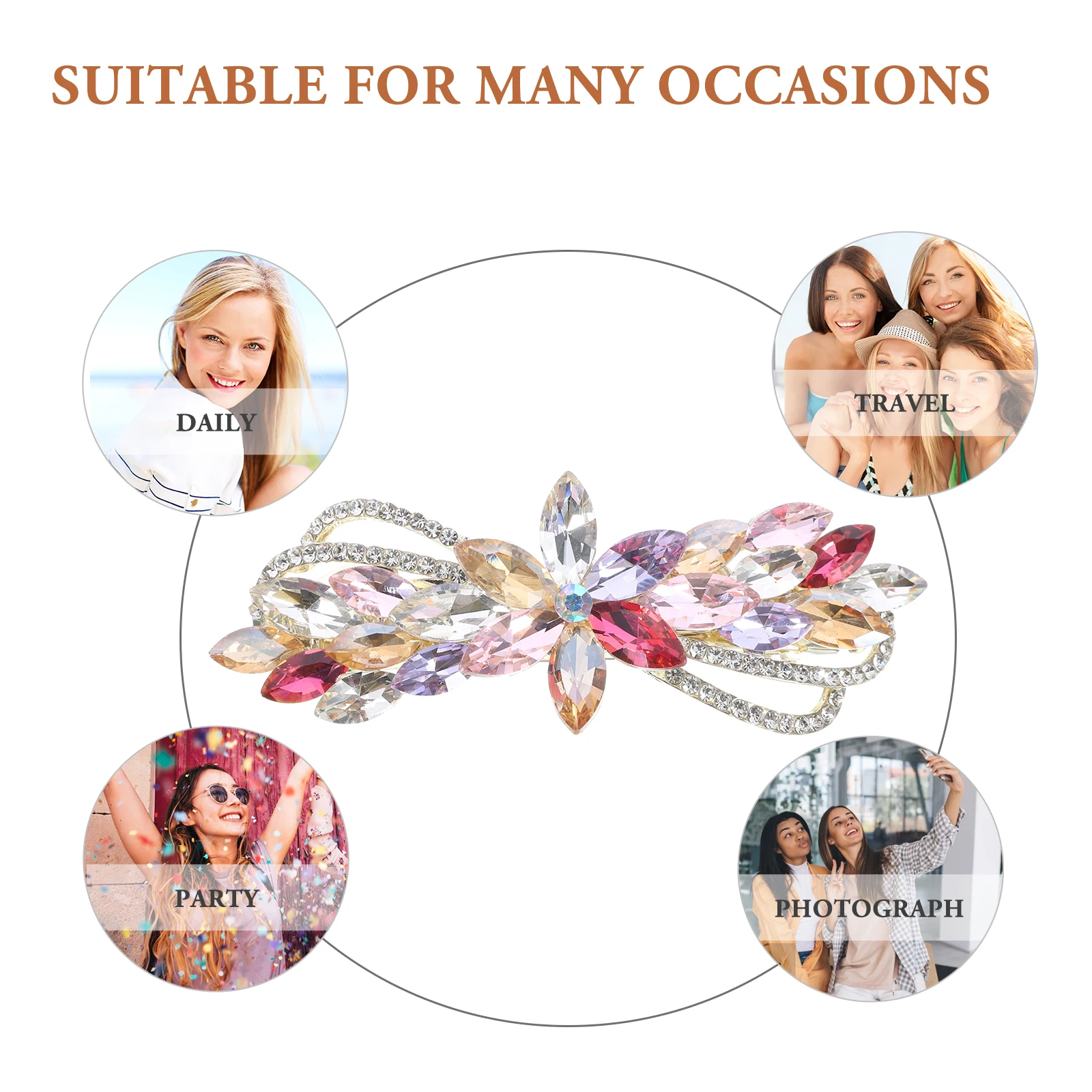 

Заколка для волос со стразами для женщин, весенняя заколка для волос, элегантные аксессуары для волос, заколки для девочек, инструмент для укладки, винтажная металлическая заколка для волос