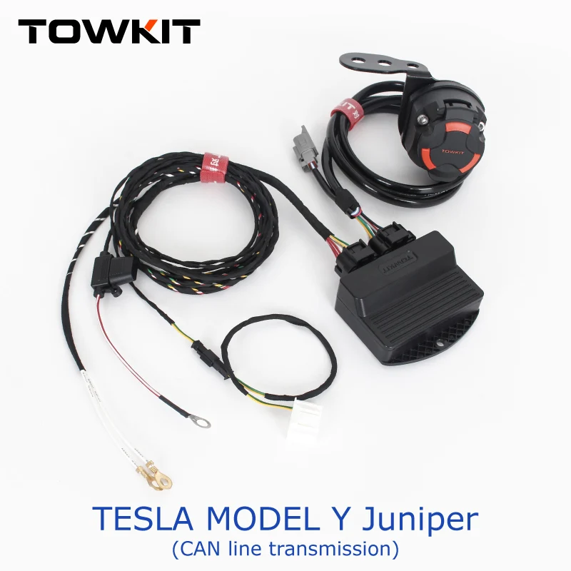 Para TESLA MODELO Y JUNIPER arnés de cableado de remolque Eur 13/7 pin remolque RV señal de luz trasera Australia 12/7 pin controlador de remolque