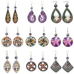 Fashion Acrylic Geometric Drop Earrings for Women Accessories New Trendy Pearl Earring Daily Party Prom Jewelry Vacation Gift